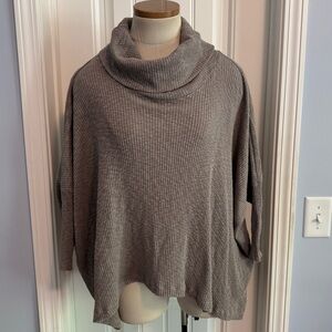 Free People Beach Small World Traveler Open Back Oversized Top ~ Boho Boxy